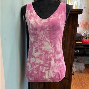 Vibrant Pink Tie-Dye Tank Top